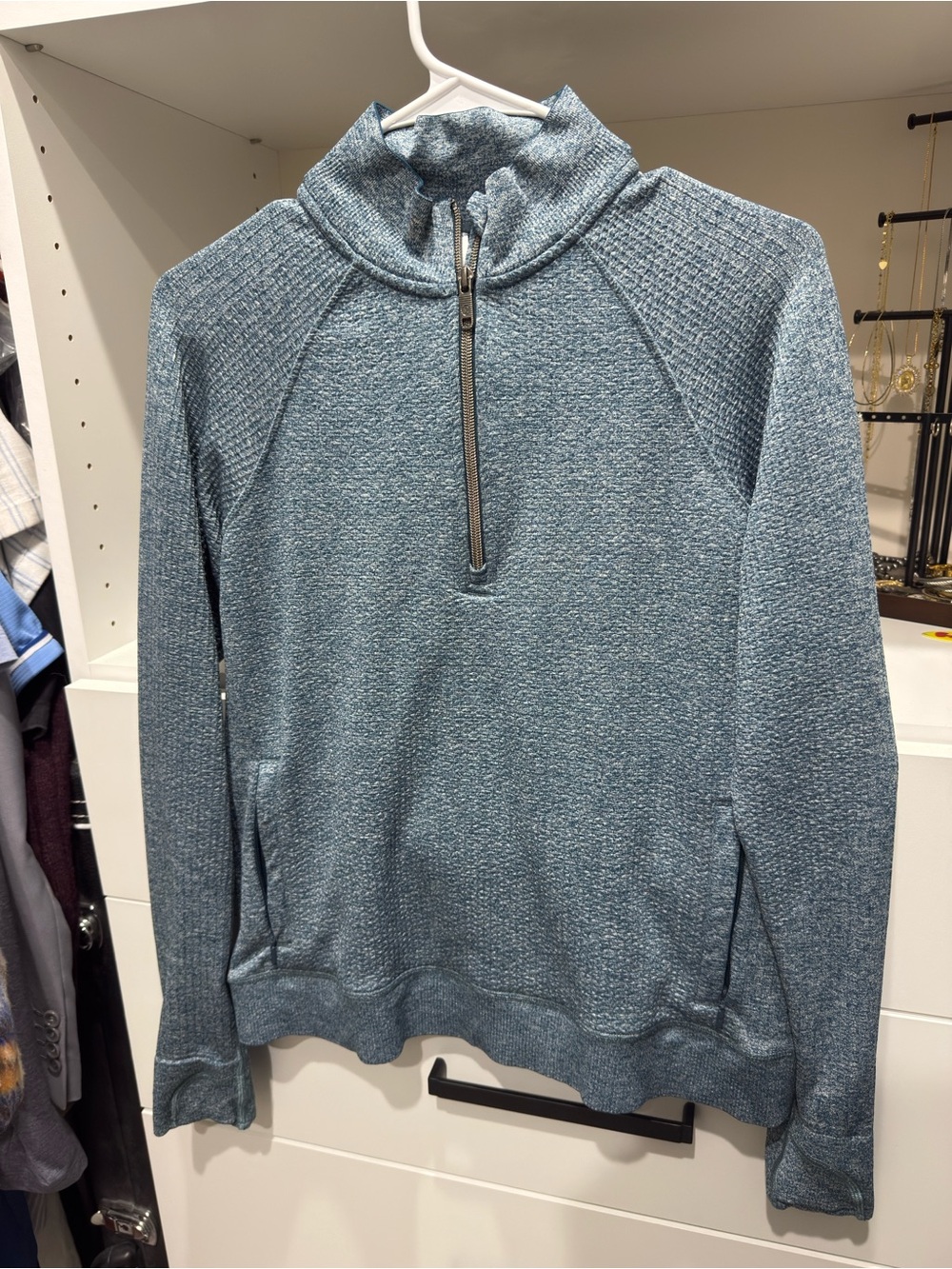 lululemon athletica Heathered Slate Blue Quarter-Zip Pullover